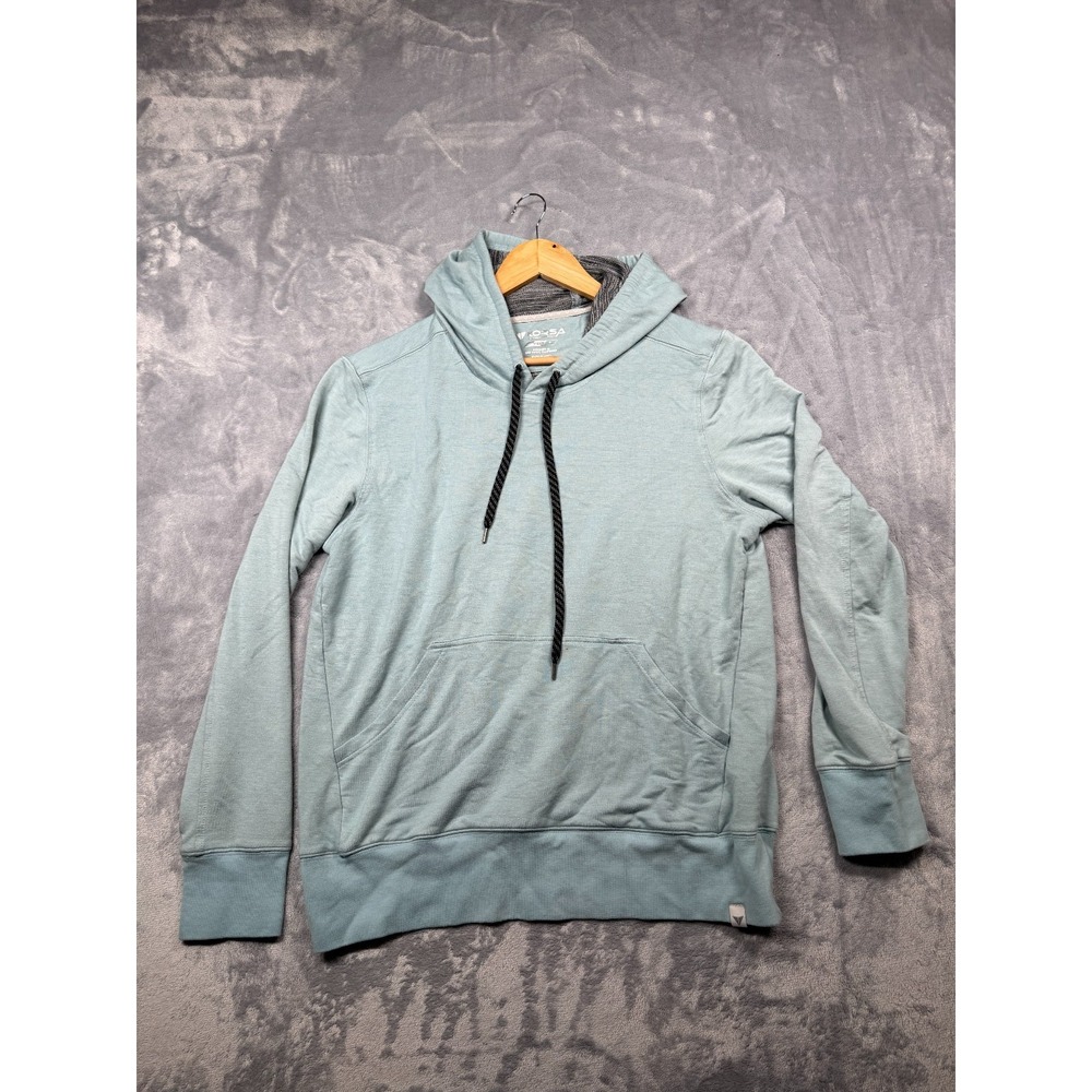 Korsa by Road Runner Sports Hoodie Mens Small Light Blue Rayon Drawstring Winter